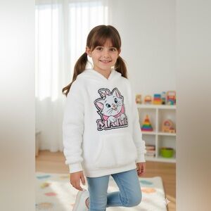 New! Girl’s Marie Twill Embroidered Sherpa Hoodie